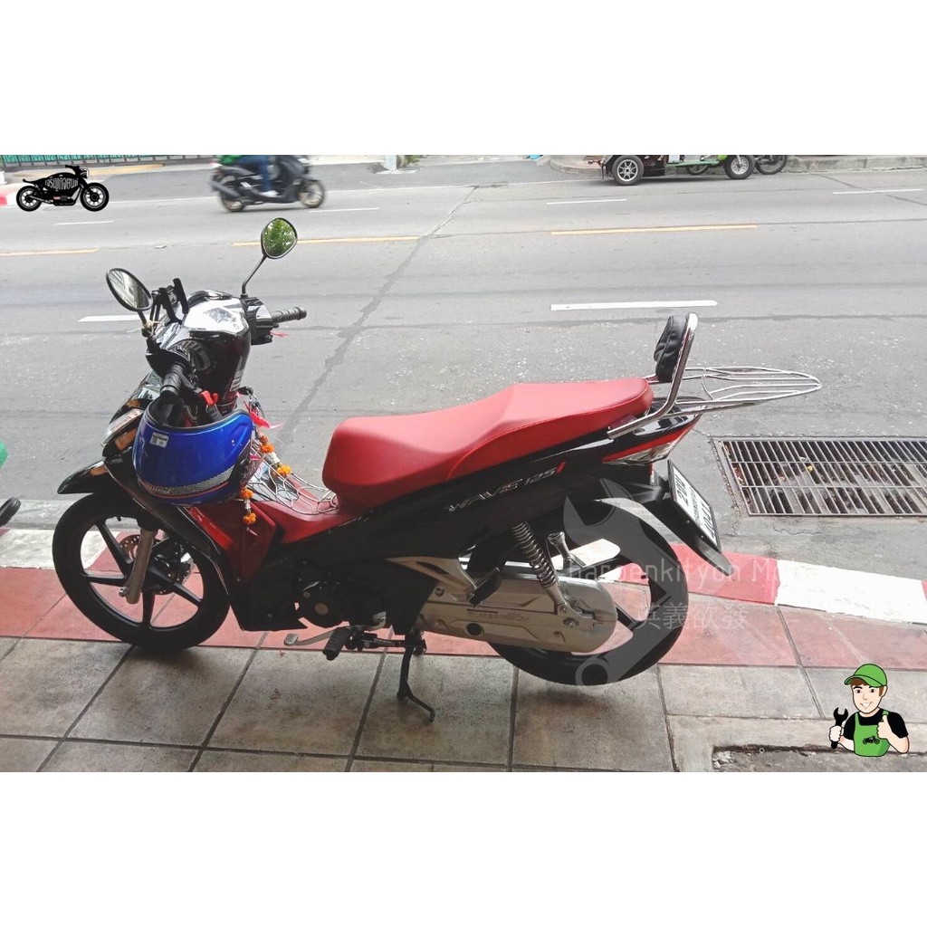 ตะแกรงหลังแบบพิงhonda-wave125iled-อะไหล่ฮอนด้าเวฟ125iแอลอีดี-แร็คแบบพิงเวฟ-อะไหล่แต่งเวฟ