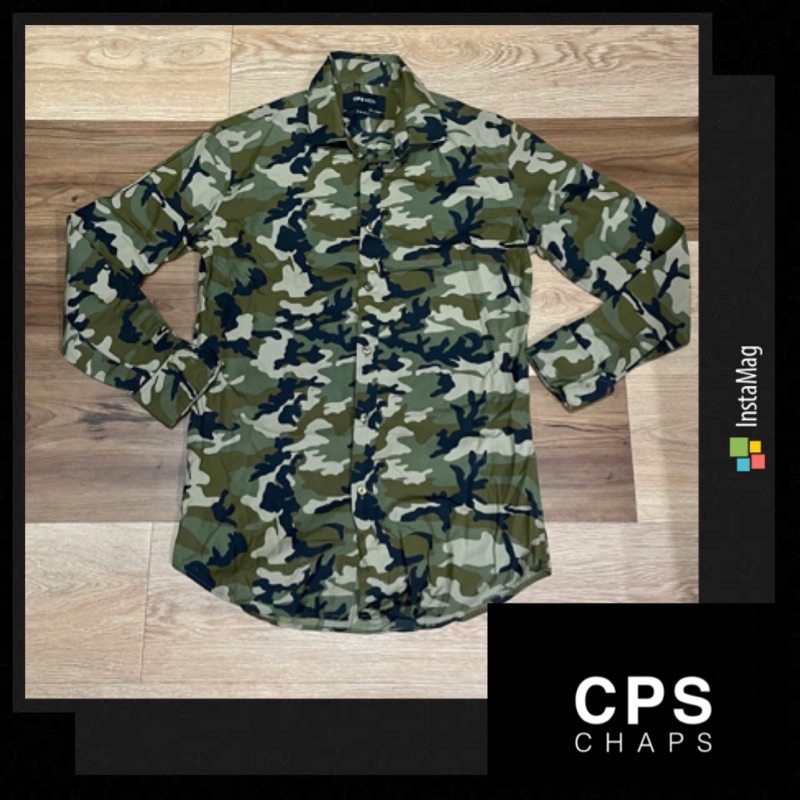 cps-แบรนด์แท้-เสื้อเชิ้ตลายพรางทหาร