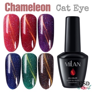 สีทาเล็บเจล Milan สี แคทอาย Chameleon  Cat Eye  Color Series  Nail Gel Polish  ขนาด 15 ml.