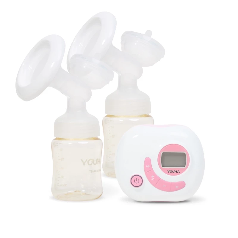 Youha Plus เครื่องปั๊มนมไฟฟ้าแบบคู่ รุ่น YH-8804 Plus ระบบ 3 โหมดแรงดูดอัจฉริยะ ปั๊มนุ่มเงียบ