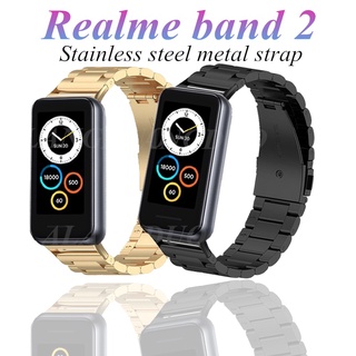 Realme Band 2 สายรัดข้อมือสแตนเลสโลหะสําหรับ Realme Band 2