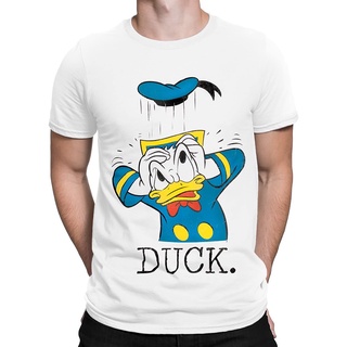 เสื้อยืดวินเทจ100%cotton เสื้อ ยืด ผ้า มัด ย้อม Disney Donald Duck Mens Donald Duck T-Shirt men เสื้อ ยืด ผู้ชาย คอกลม โ