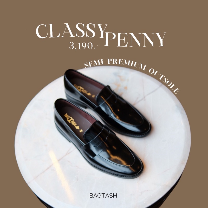 ภาพหน้าปกสินค้าClaasy penny in black รองเท้า modern penny ถูกระเบียบใส่สบาย จากร้าน bagtashh บน Shopee