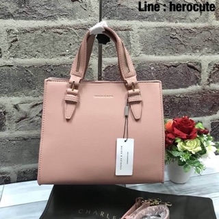 CHARLES&KEITH STRUCTURED HANDBAG ของแท้ ราคาถูก