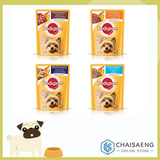 Pedigree Pouch เพดดิกรี เพาซ์ อาหารสุนัข ชนิดเปียกแบบซอง มี 4 รสชาติ 80 กรัม