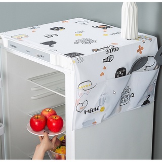 ภาพขนาดย่อของภาพหน้าปกสินค้าMK homeผ้าคลุมตู้เย็น ผ้าคลุมเครื่องซักผ้า กันน้ำ/กันฝุ่น ที่คลุมตู้เย็น มีช่องข้างใส่ของ จากร้าน mk_home_shop บน Shopee