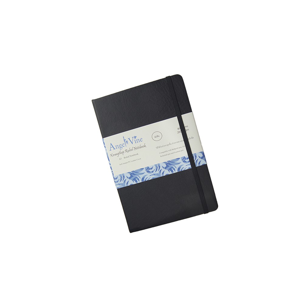Angel Vine Krungthep Ruled Notebook สมุดโน๊ต A5 ปกหนัง PU Juniper มี ...
