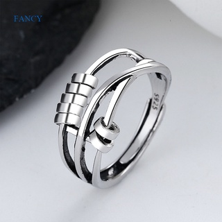 Fancyqube แหวนลูกปัดเกลียว ปรับความวิตกกังวลได้ ลดความเครียด สําหรับผู้ชาย ผู้หญิง
