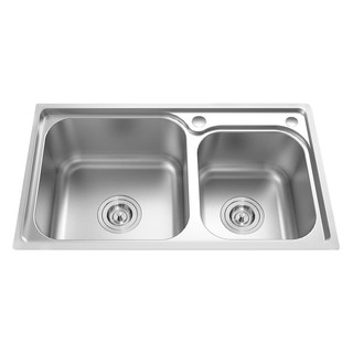 Embedded sink BUILT-IN SINK THAI FORWARD FS8004 2B STAINLESS STEEL Sink device Kitchen equipment อ่างล้างจานฝัง ซิงค์ฝัง