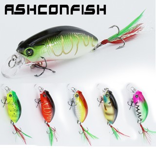 Ashconfish ตะขอเหยื่อตกปลา 1 ชิ้นขนาด 59 มม . / 9 กรัม 8 #