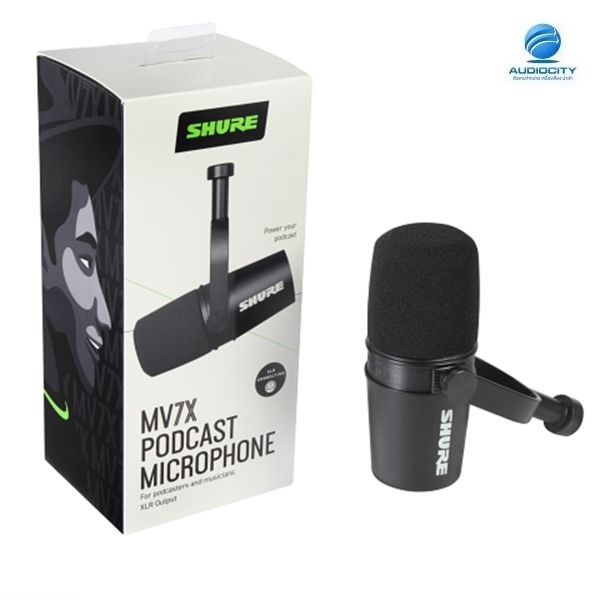 shure-mv7x-ไมค์บันทึกเสียง-มีช่อง-output-xlr-podcast-microphone