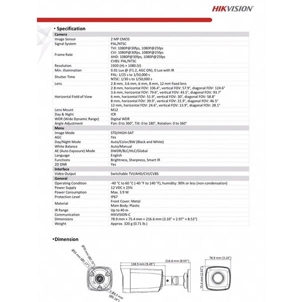 กล้องวงจรปิด-hikvision-ds-2ce17d0t-it3f-2-8mm-c-รับประกัน-3-ปี