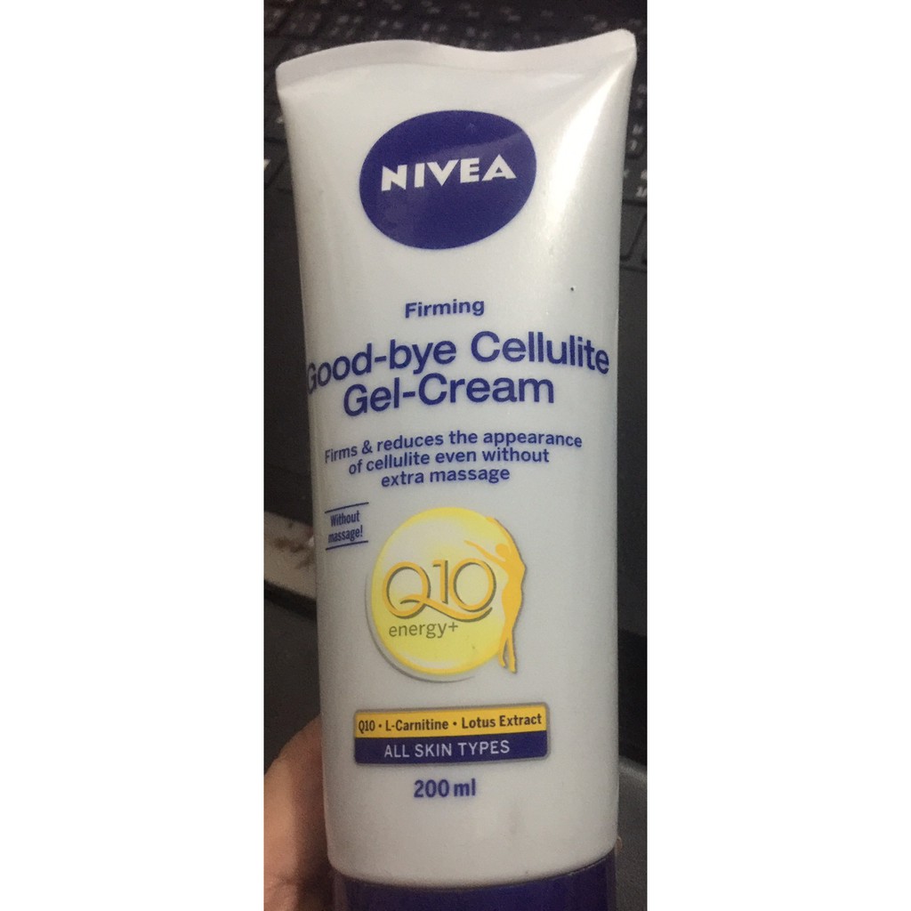 Good-bye Cellulite ช้าหมด Gel-Cream 200ml NIVEA Q10 Plus L-Carnitine and  Lotus Extract