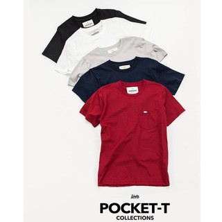 Just Say Bad ® เสื้อยืดมีกระเป๋า ( รุ่น Pocket Basic Tee ) TP01 เสื้อยืดสีพื้น เสื้อกระเป๋า สีเลือดหมู, ดำ, ขาว, กรม  TP