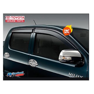 (ของแท้) แผงบังแดดข้าง กันสาด วีโก้ โตโยต้า วีโก้ Toyota Side Visor Hilux Vigo Champ 4 ประตู ปี 2008-2014 #PZ033-0K012