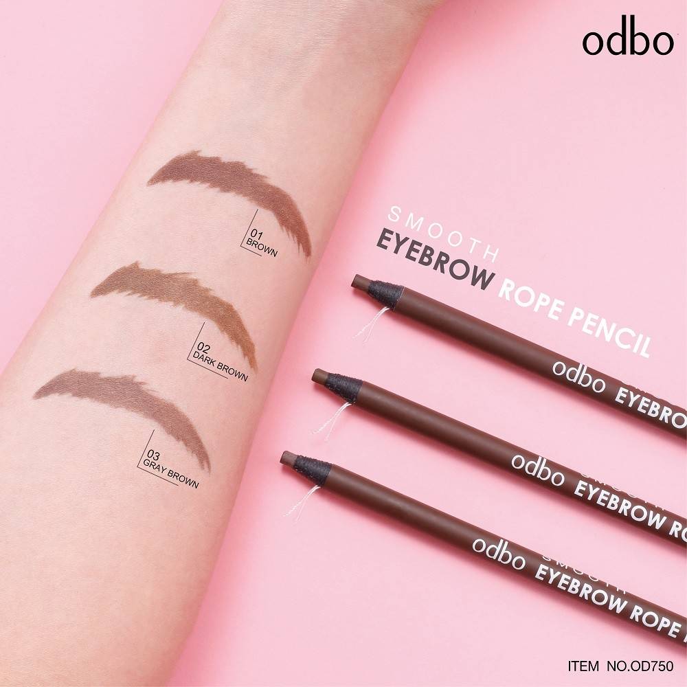 odbo-smooth-eyebrow-rope-pencil-od750-โอดีบีโอ-ดินสอเขียนคิ้ว-พร้อมแปรง-x-1-ชิ้น-abcmall