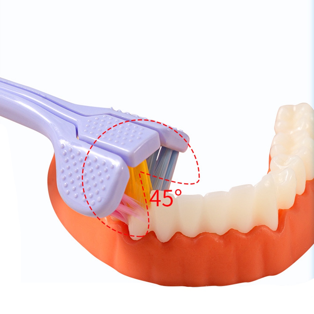 แปรงสีฟัน-ขนแปรงนุ่ม-สามด้าน-ปลอดภัย-สําหรับผู้ใหญ่-ดูแลช่องปาก