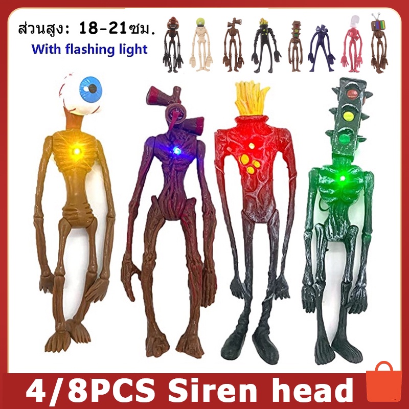 cod-พร้อมส่ง-4-8pcs-siren-head-action-figure-ของเล่นเด็ก-ไซเรน-มีไฟ-เฮด-หัวลำโพง