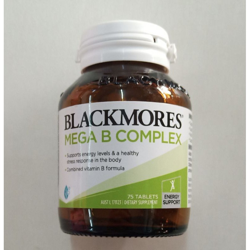 ภาพหน้าปกสินค้าวิตามินบี แบล็คมอร์ 75 เม็ด วิตามินบีรวม Blackmores Mega B Complex Vitamin B 75 tablets จากร้าน whealthym.xac บน Shopee