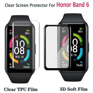 รูปภาพขนาดย่อของฟิล์มกันรอยหน้าปัดนาฬิกาข้อมืออัจฉริยะ 3 มิติ สําหรับ Huawei band 6 / Honor Band 6ลองเช็คราคา