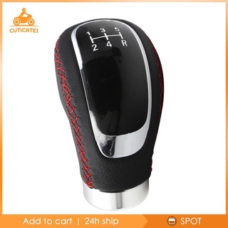 [🆕M2-CUT1] Universal 5Speed Leather Manual Car Gear   Knob ShifterLever HandleStick