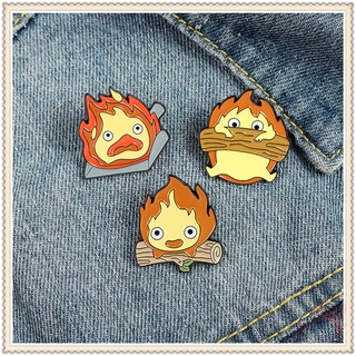 ★ Calcifer：Fire Elves Series 02 - Howls Moving Castle Brooches ★ 1Pc Anime Fashion Doodle Enamel Pins Backpack Button Badge Brooch