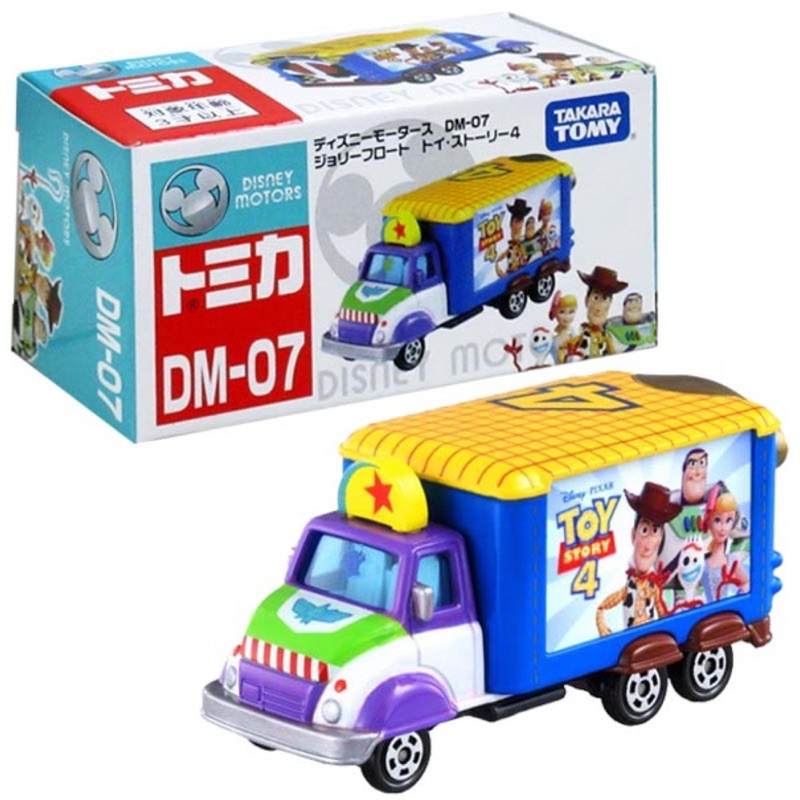แท้-100-จากญี่ปุ่น-โมเดล-ดิสนีย์-รถบรรทุก-ทอยสตอรี่-4-takara-tomy-dream-tomica-disney-motors-cars-dm-07-toy-story-4