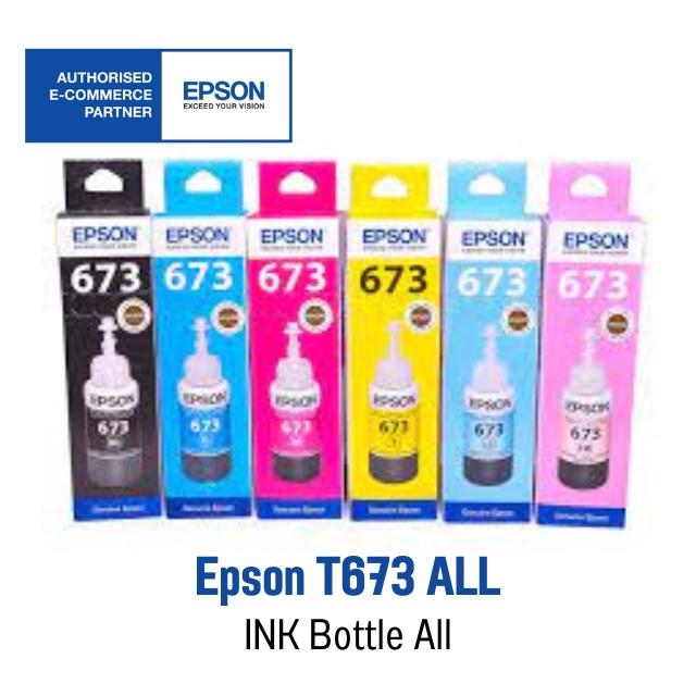 Epson 673 🌟 Original Ink Bottle 🌟 หมึกอิงค์เจ็ท 6 สี ⬛🟦🟥🟨🟪🟧 | Shopee ...