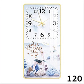 นาฬิกาแขวน รุ่น 120 ขนาด( 30X60CM )กระจกนิรภัยนาฬิกาแขวนสี่เหลี่ยมแฟชั่นสไตล์นอร์ดิก