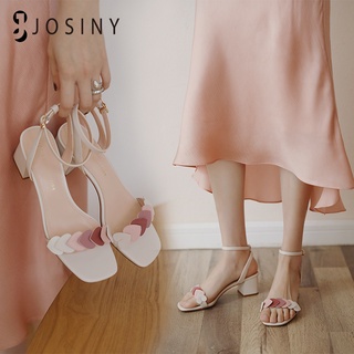 สินค้า JOSINY พร้อมส่ง รองเท้ารัดส้น 2 นิ้ว พื้นหนานุ่ม สบายเท้า ถ่ายเองจากสินค้าจริง* สินค้าผลิตเองในไทย รองเท้าส้นสูงแฟชั่น