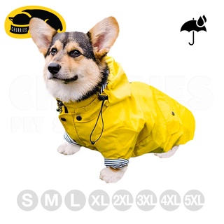 💖พร้อมส่ง💖C173 เสื้อกันฝนสุนัข Georgie Yellow Raincoat กันเลอะ ใส่ง่าย กันฝนได้ดี เสื้อกันฝนสัตว์เลี้ยง เท่ rain jacket