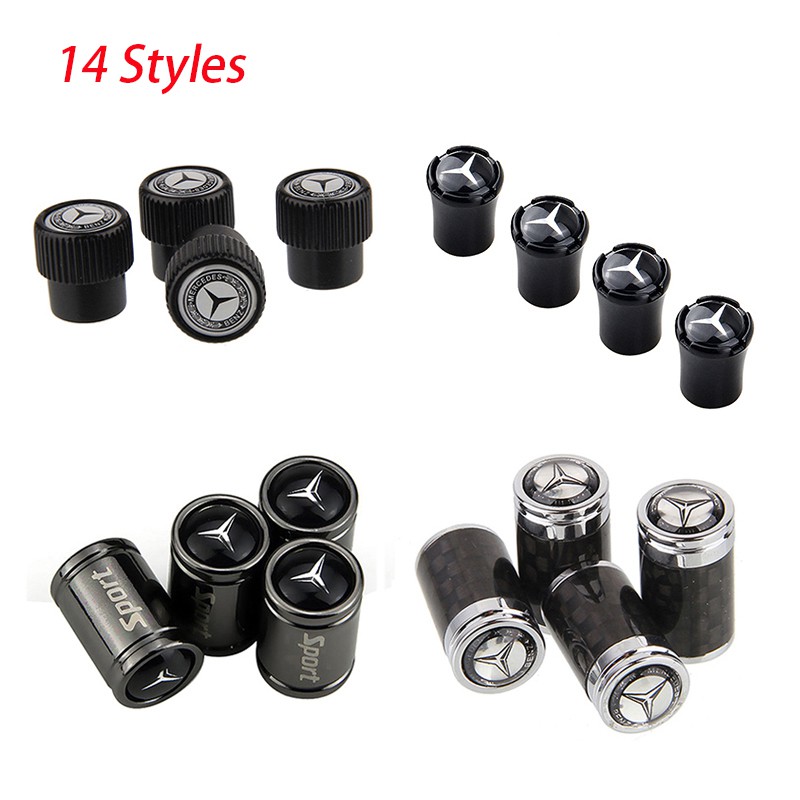 ฝาครอบล้อยางรถยนต์สำหรับ-mercedes-benz-car-tire-valve-stem-caps