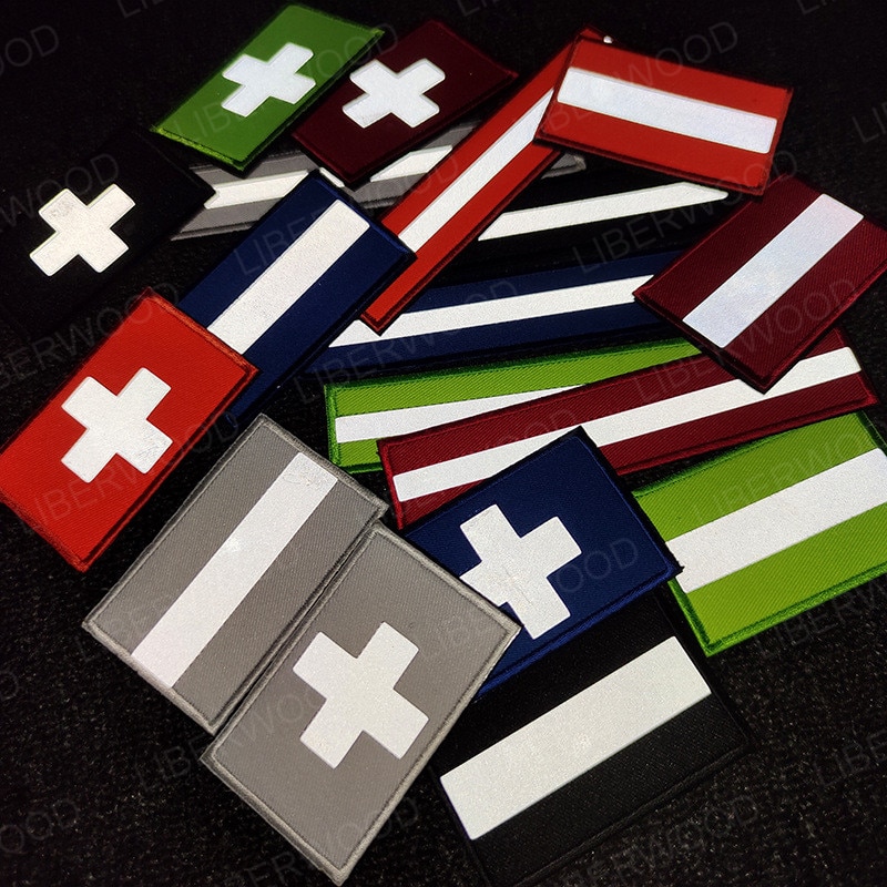 flag-of-switzerland-swiss-embroidered-applique-patch-ir-infrared-med-medic-rescue-patch-red-cross-reflective-badge-patch