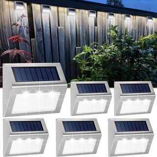 3LED Stainless Steel Solar Garden Light Lamps For Outdoor Illuminates Stairs Paths Deck Patio LED Solar Power Street