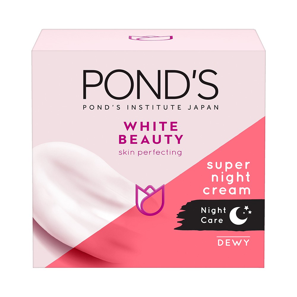 ponds-super-night-cream-white-beauty-50-g-พอนด์ส-ซูเปอร์-ไนท์ครีม-ไวท์-บิวตี้-50กรัม