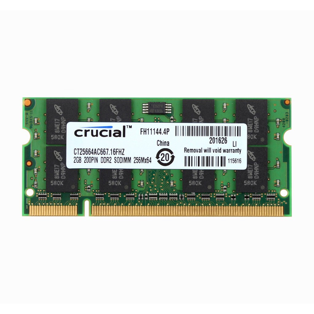 Barrette RAM Crucial DDR3L 4GB Ou 8GB 1066MHz PC3L-8500 Pour Portable - 1.35V 204 Broches - Neuf