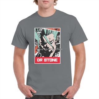 การ์ตูนอนิเมะ Dr. เสื้อยืดคอกลม แขนสั้น ผ้าฝ้าย พิมพ์ลายกราฟฟิค Stone Wars Senku Ishigami สไตล์ฮาราจูกุ สําหรับผู้ชาย คู