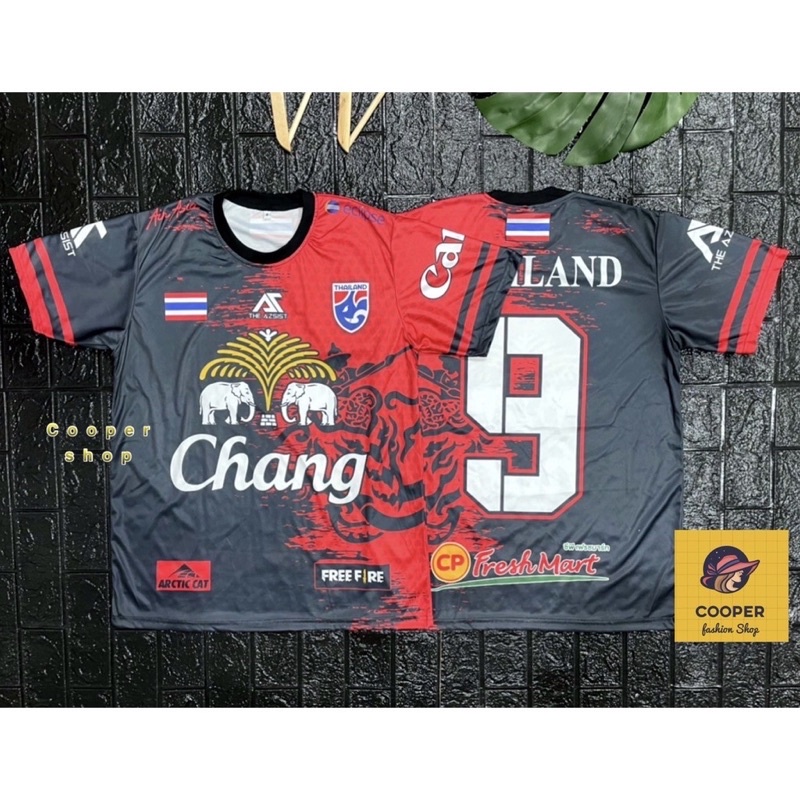 เสื้อบอลไทย-เสื้อผู้ใหญ่-ผ้าไมโคร-อก40-42