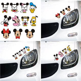 28x8 ซม. สติ๊กเกอร์ลายการ์ตูน mickey minnie donald สําหรับติดตกแต่งรถยนต์รถมอเตอร์ไซค์