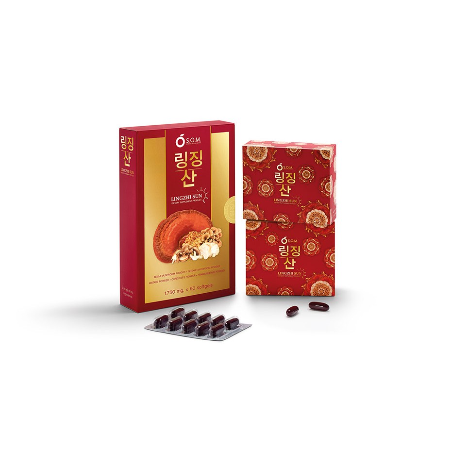 SOM LINGZHI SUN “หลินจือซัน“ (1 กล่อง 60 เม็ด) | Shopee Thailand