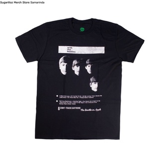 คอลูกเรือเสื้อยืดคอกลมเสื้อยืด พิมพ์ลาย The Beatles 8 Track - Lผ้าฝ้ายแท้