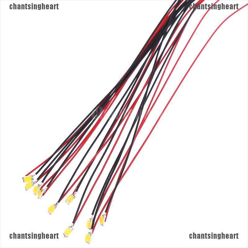 chantsingheart10-ชิ้น-20-ซม-t0603wm-บัดกรีไมโครลิตซ์แบบมีสายนําแสงสีขาวอบอุ่น-smd-led