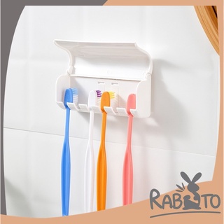 【ถูกที่สุด】RABITO【KM871】ที่ใส่แปรงสีฟัน ยาสีฟันในห้องน้ำ ที่แขวนแปรงสีฟัน แบบ 6 ช่อง