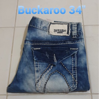 ยีนส์สภาพ 98% ยี่ห้อ Buckaroo เอว 34 นิ้ว