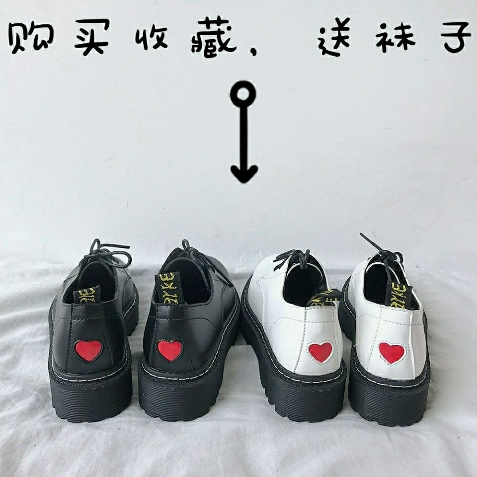 ภาพหน้าปกสินค้าส่งจากไทย รองเท้าหนังสตรีขนาดเล็ก รองเท้าคัทชูหัวกลม สไตล์วิทยาลัย อังกฤษ รองเท้าแพลตฟอร์มวินเทจ