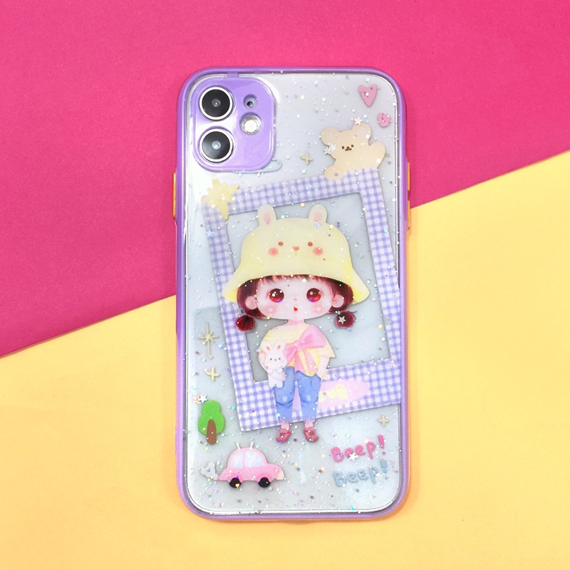 พร้อมส่ง-ixr-samsung-a12-a32-เคสขอบนิ่มใส-tpu-พิมพ์ลายกันรอยกล้อง-เคลือบเจลกากเพชร-เคสมือถือแฟชั่น