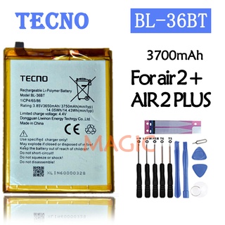 แบตเตอรี่ Tecno Camon Air 2 Plus/Tecno Camon 11 Pro/Tecno Camon Click 2 Battery BL-36BT 3750mAh ประกัน3 เดือน