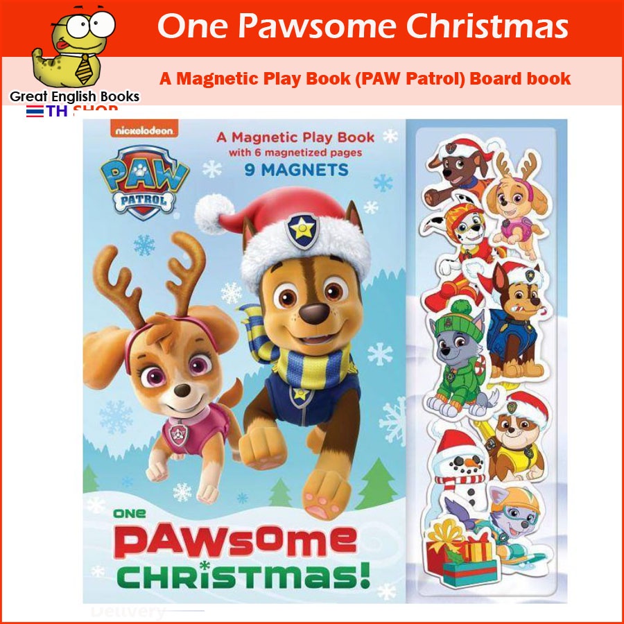 พร้อมส่ง-ลิขสิทธิ์แท้-หนังสือแม่เหล็ก-one-pawsome-christmas-a-magnetic-play-book-paw-patrol-board-book
