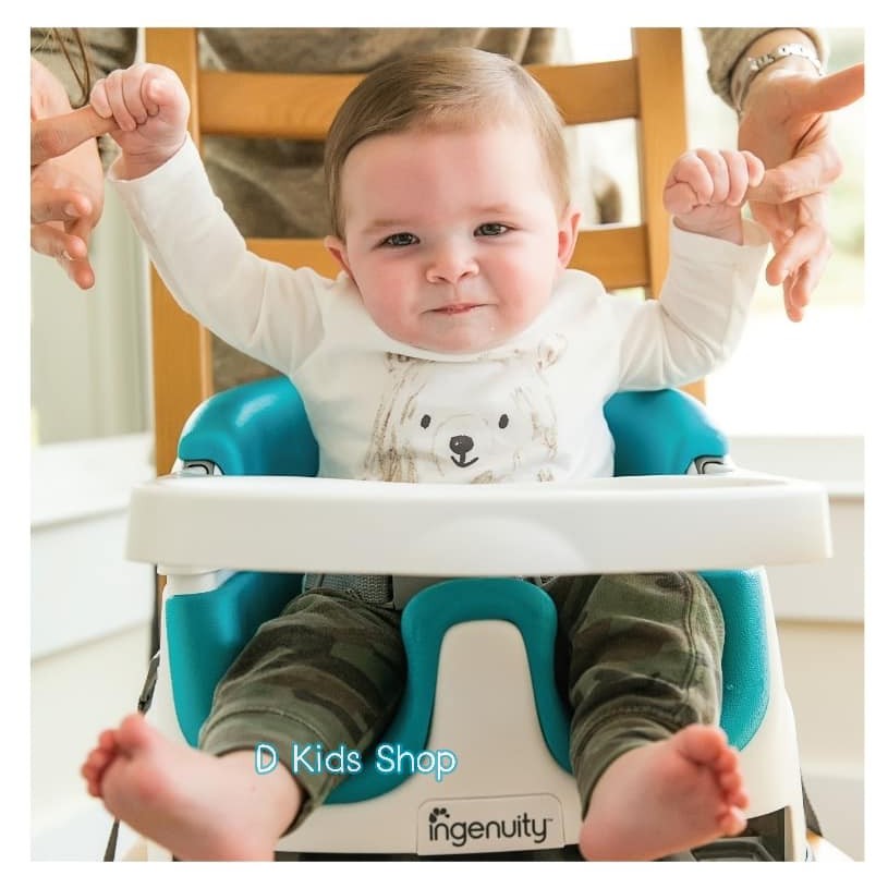 ภาพสินค้าShock Sale เก้าอี้หัดนั่ง ทานข้าว Ingenuity Baby Base 2-In-1 Booster Seat (ที่นั่งนุ่ม)รุ่นใหม่ล่าสุด จากร้าน dtoys บน Shopee ภาพที่ 2