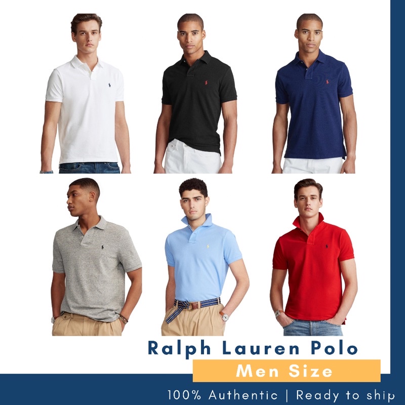 เสื้อโปโล-polo-ralph-lauren-men-size-custom-slim-fit-แท้-100